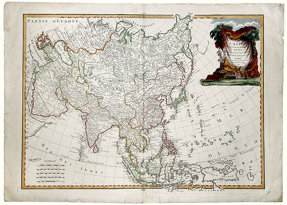 JANVIER, Jean., L' ASIE divisee en ses principaux ETATS., antique map, old maps