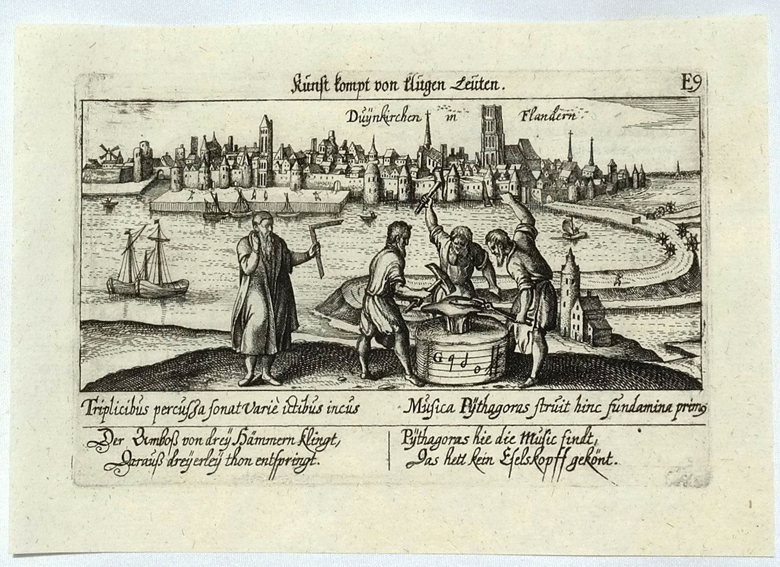 MEISNER, D., Duynkirchen in Flandern., antique map, old maps