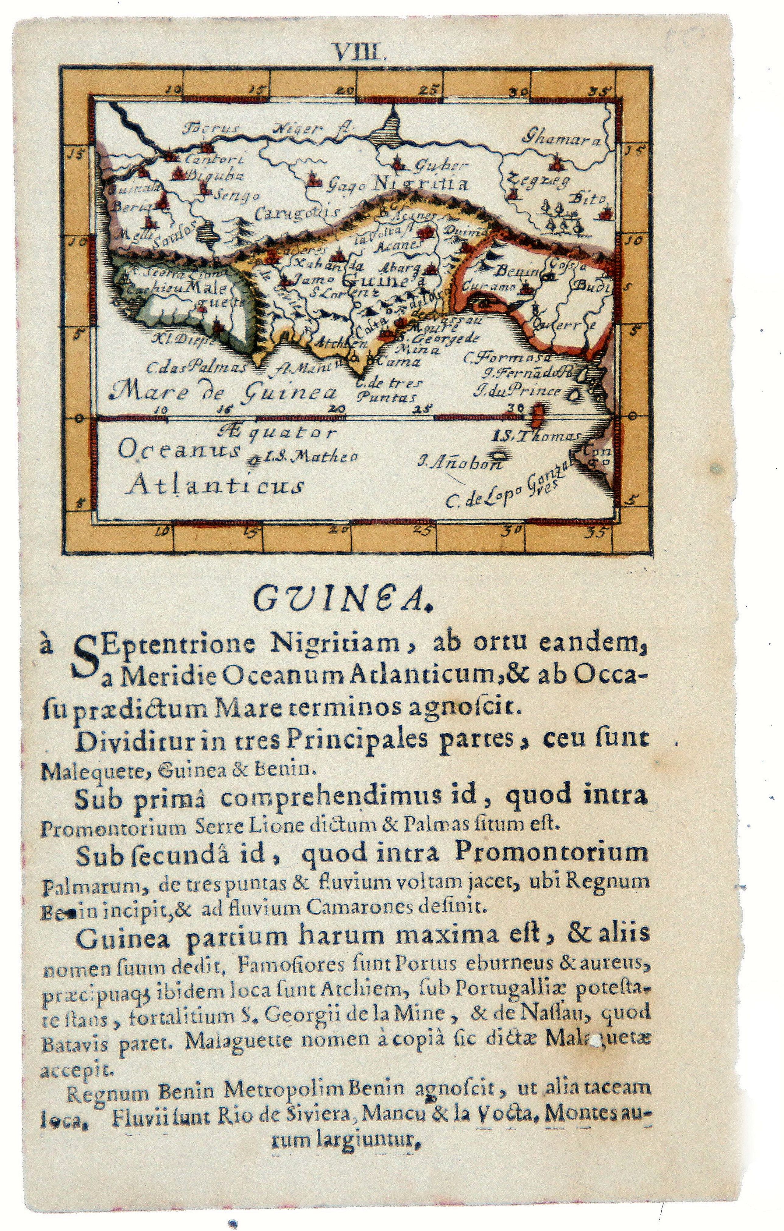 MULLER, Ulrich, GUINEA, 1692, antique map, old maps