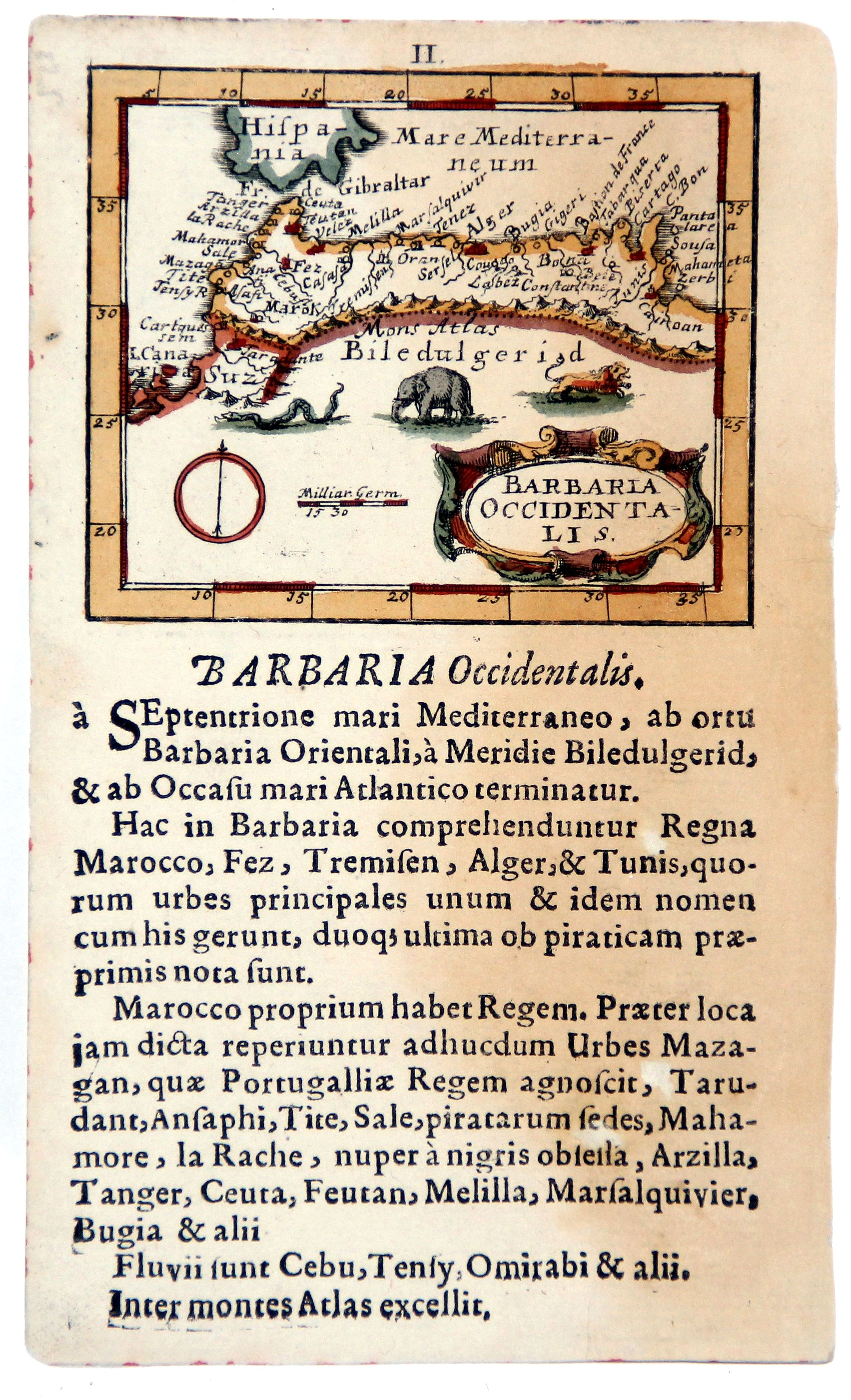 MULLER, J.U., BARBARIA Occidentalis, 1692., antique map, old maps