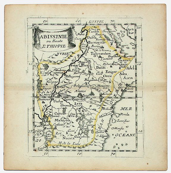 DUVAL, Pierre, ABISSINIE ou Haute ETHIOPIE., antique map, old maps