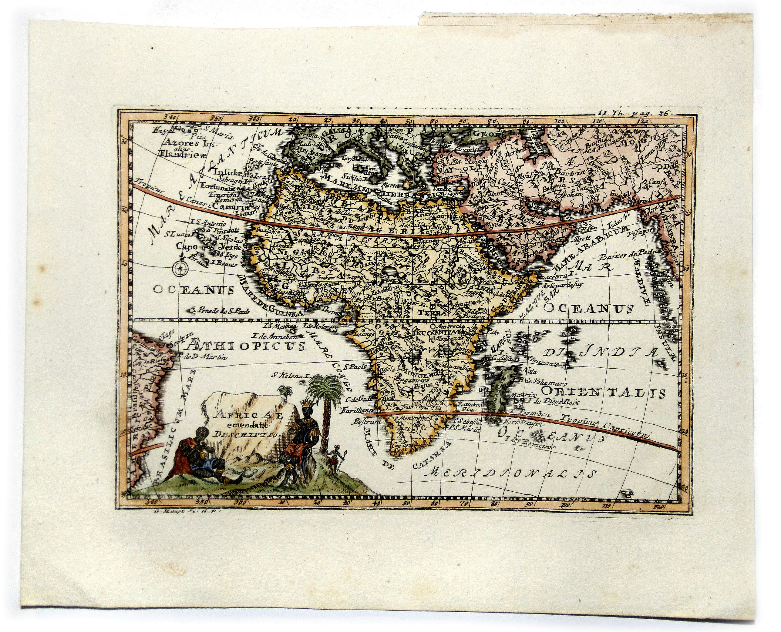 HAUPT, G., AFRICAE emenduta Descriptio., antique map, old maps