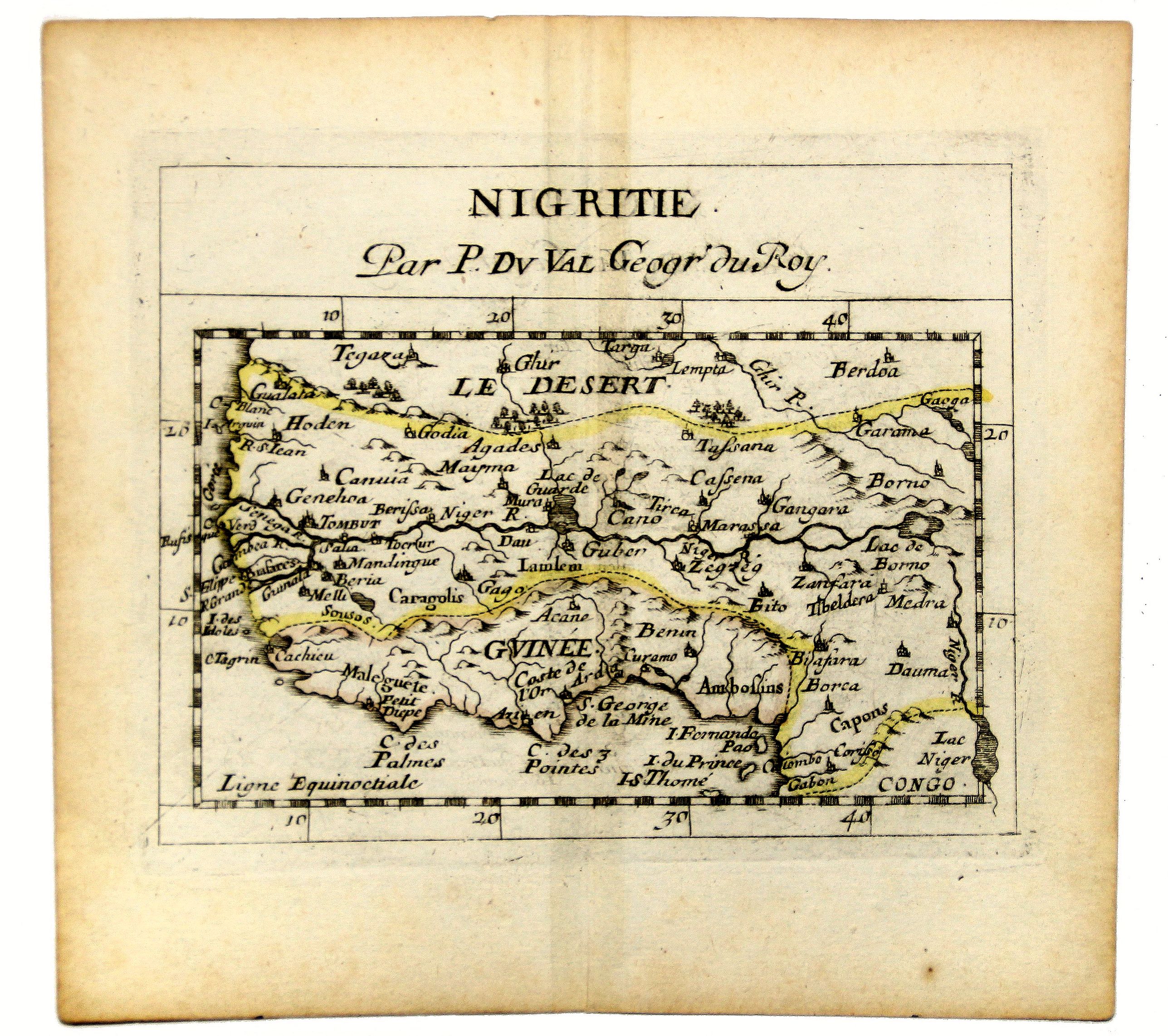 Du VAL, Pierre, NIGRITIE. Par P. Du VAL Geogr du Roy., antique map, old maps