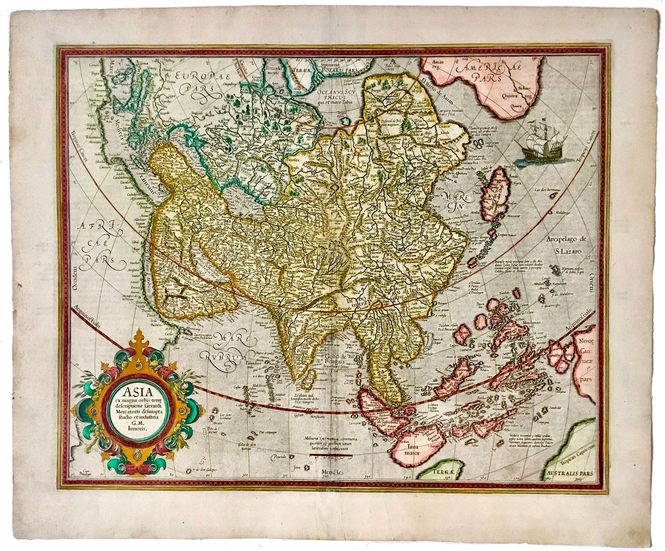 MERCATOR, G, Asia ex magna Orbis terrae descriptione Gerardi Mercatoris., antique map, old maps