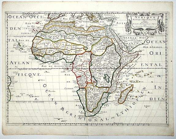SANSON, N. / MARIETTE, P., AFRIQUE par N. Sanson d'Abbeville., antique map, old maps