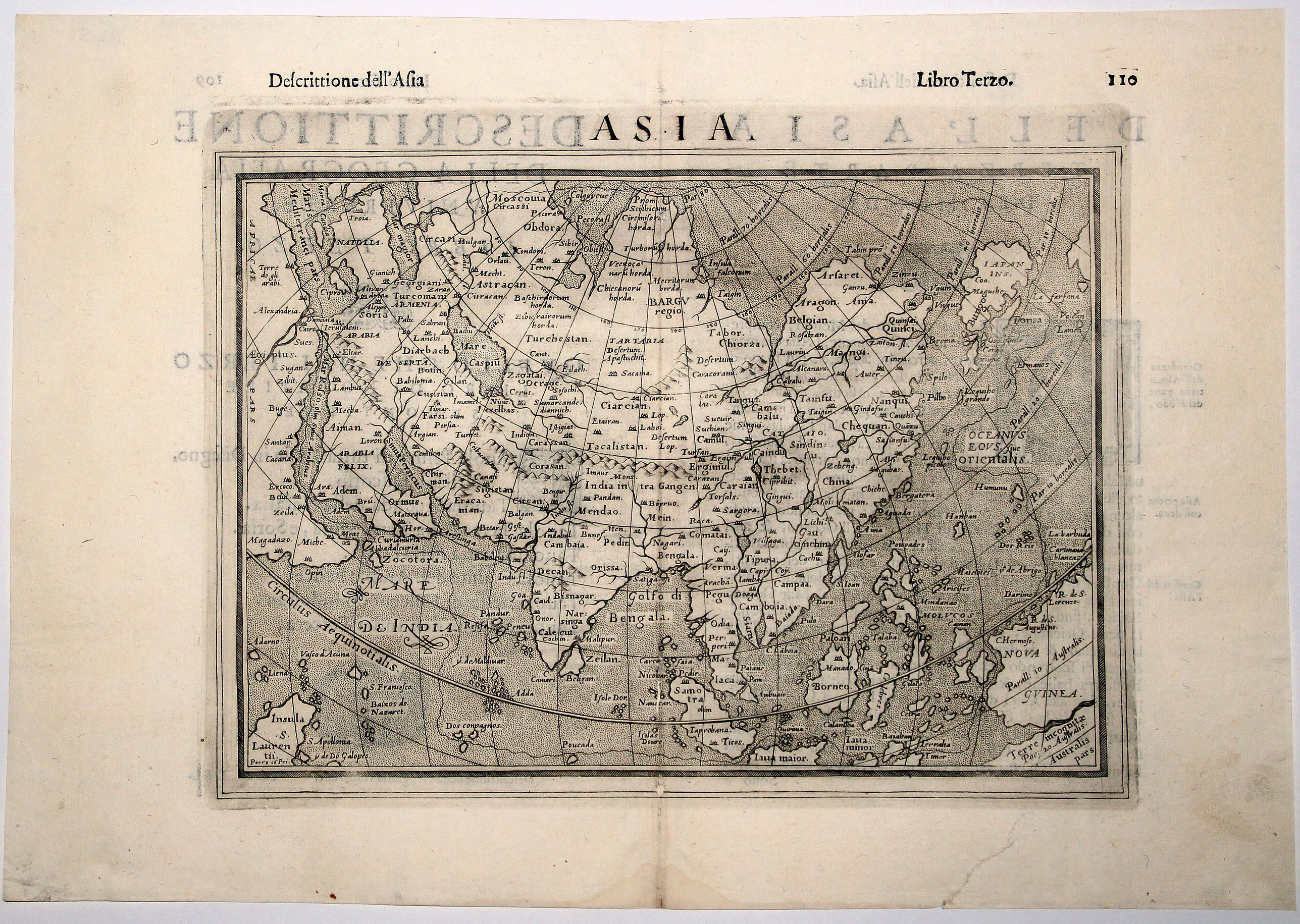 ROSACCIO, Guiseppe, ASIA., antique map, old maps