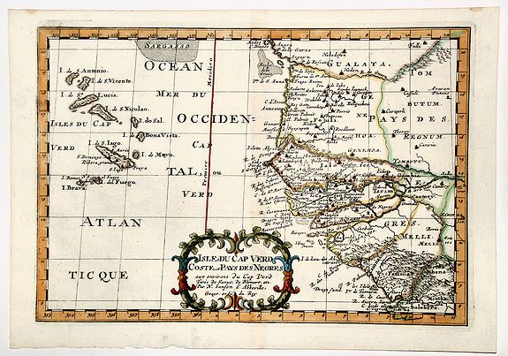 SANSON D'ABBEVILLE, N., ISLEs DU CAP VERD COSTE, et PAYS DES NEGRES., antique map, old maps