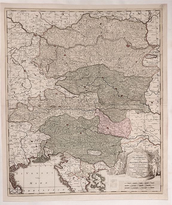 VALK, G., Circuli Austriaci Orientalior Pars in Qua Austria Properia et Abea Dependentes …, antique map, old maps