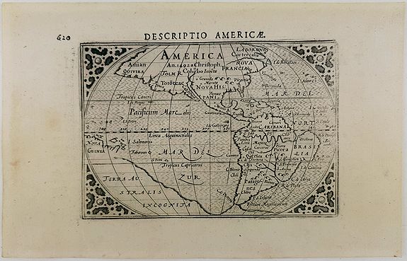 BERTIUS, P. , Descriptio Americae., antique map, old maps