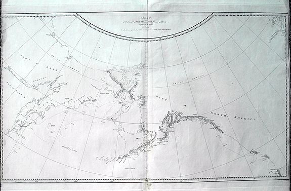 COOK, J., Chart of the N.W. Coast of America and N.E. Coast of Asia explored in the Years 1778 & 1779. . ., antique map, old maps