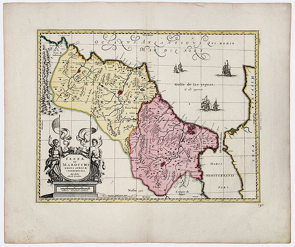 SCHENK, P., FEZZAE et MAROCCHI Regna Africae Celeberrima., antique map, old maps
