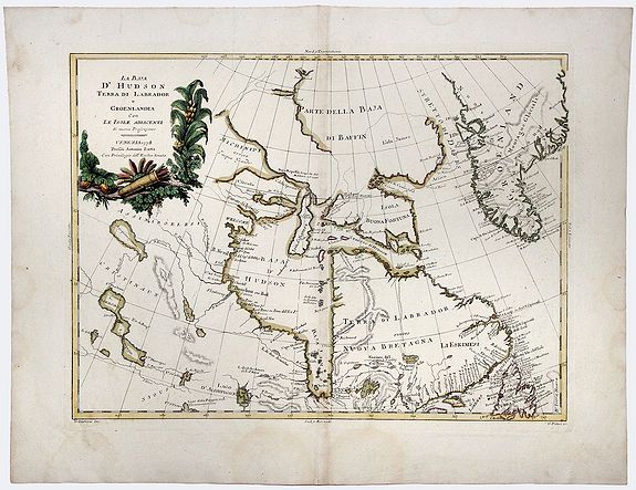 ZATTA, Antonio., La Baja D' HUDSON Terra Di Labrador e Groenlandia con Le Isole Adiacenti., antique map, old maps
