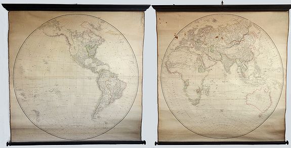 ARROWSMITH, A., Map of the World on a Globular Projection, Exhibiting Particularly the Nautical Researches of Capn. James Cook, F.R.S. . . , antique map, old maps