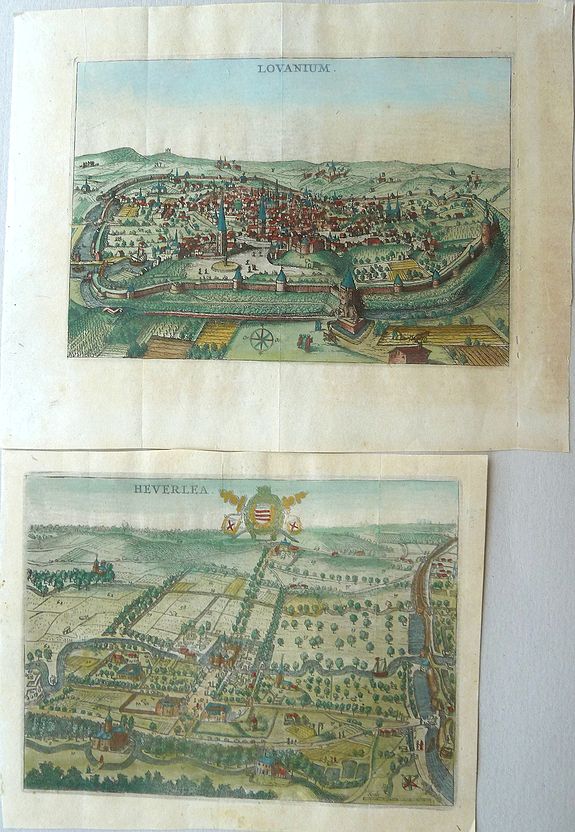 VANDER BAREN, Joes., Lovanium en Heverlea., antique map, old maps
