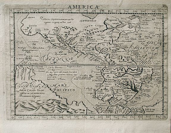 MAGINI, GIOVANNI ANTONIO., America., antique map, old maps