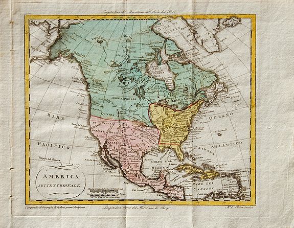 Marco di Pietro., America Settentrionale., antique map, old maps