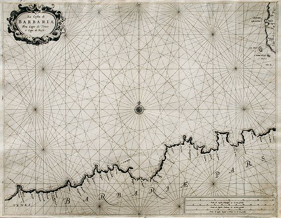 LEVANTO, Francesco Maria., La Costa di Barbaria Fra capo di Tenes e Capo di Rosa., antique map, old maps