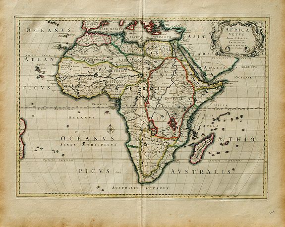 MORTIER, P. / SANSON, N., Africa Vetus., antique map, old maps