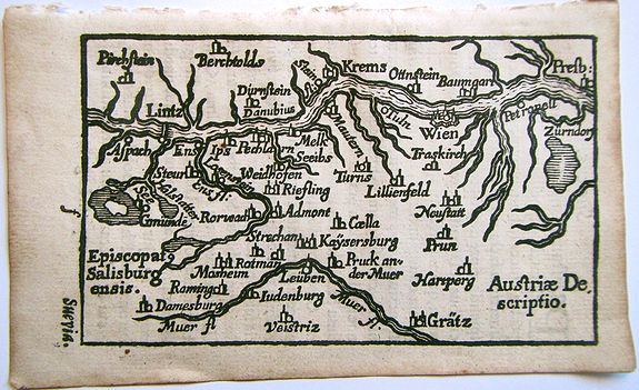 BUCELIN, G., Austriae Descriptio., antique map, old maps