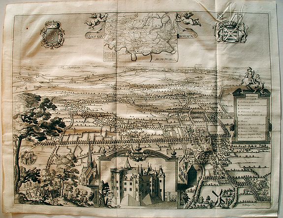 BLOKHUYSEN, R. / SANDERUS, A., t Lant Van Beveren., antique map, old maps
