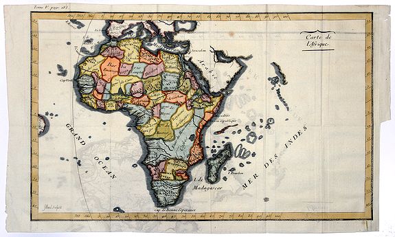 FILLOEUL, P., Carte de l'Afrique., antique map, old maps