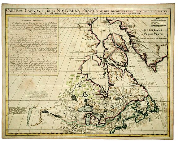 CHATELAIN, Henri., CARTE du CANADA ou de la NOUVELLE FRANCE, & Des decouvertes qui y ont ete faites. . ., antique map, old maps