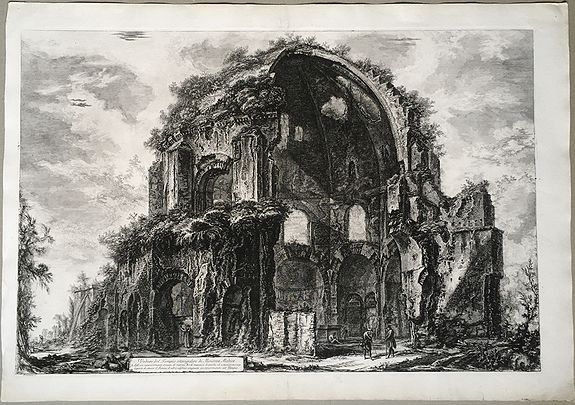 PIRANESI, Giovanni Battista., Vedute di Roma Veduta del Tempio ottangolare di Minerva Medica., antique map, old maps