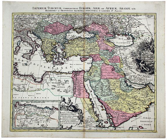 PROBST, , IMPERIRUM TURCICUM: Complectens EUROPAE, ASIAE et AFRICAE, ARABIAE que Regiones. . ., antique map, old maps