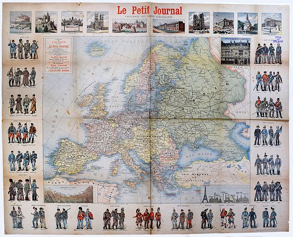 LE PETIT JOURNAL, Carte de l’Europe Publieépar Le Petit Journal. . ., antique map, old maps