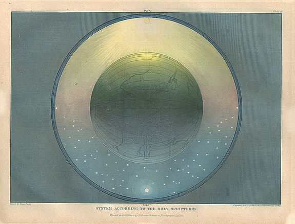 FROST, Isaac / George Baxter., Muggletonian Astronomical prints from Two Systems of Astronomy, antique map, old maps