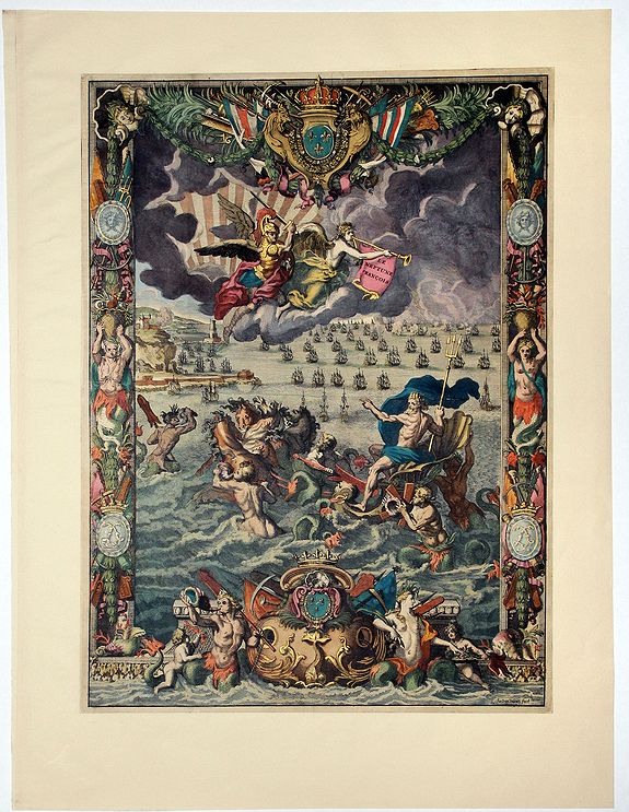 VIANEN, J. van, (Title page) Le Neptune Francois., antique map, old maps