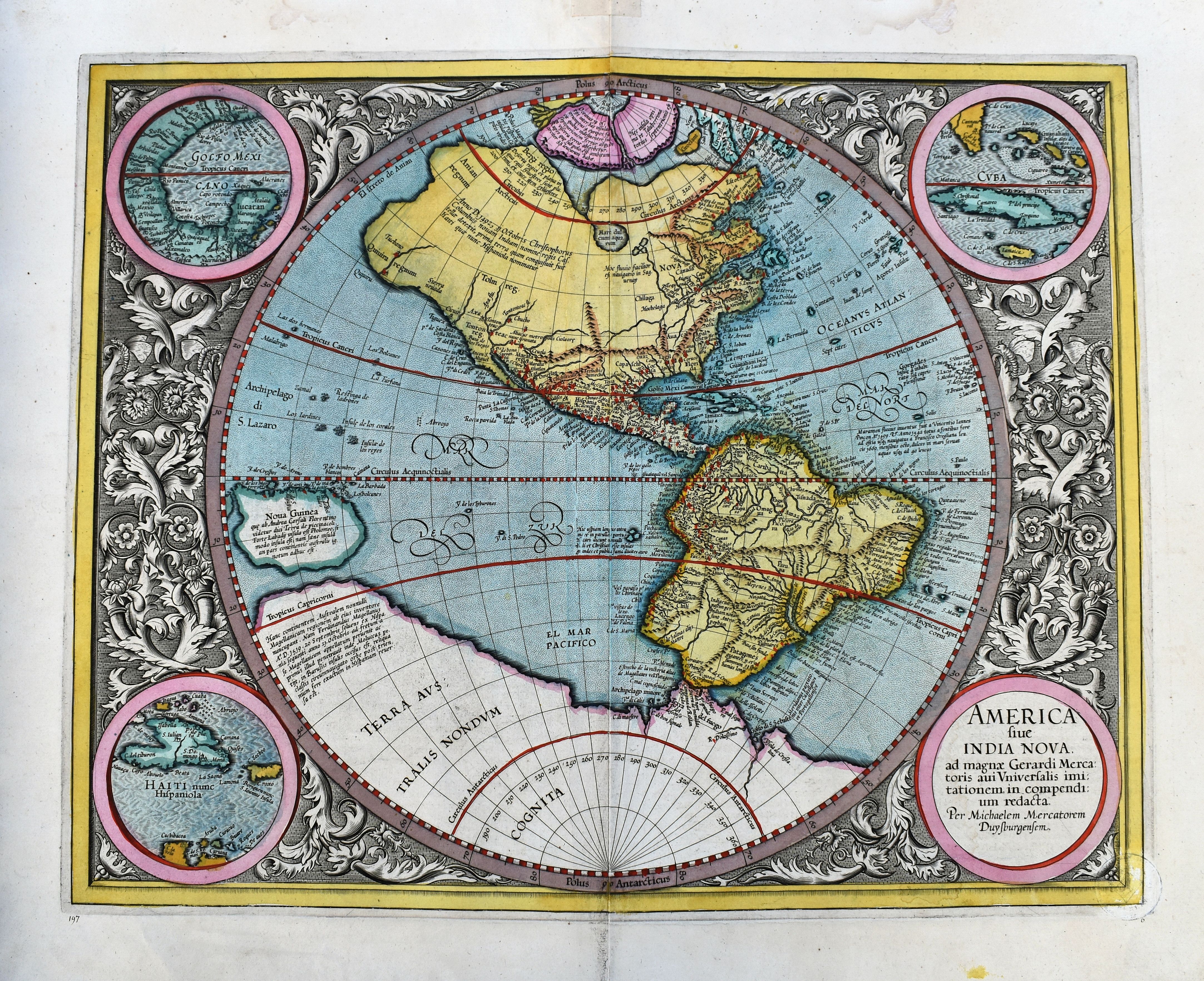 MERCATOR, G. / HONDIUS, J., America sive India Nova., antique map, old maps