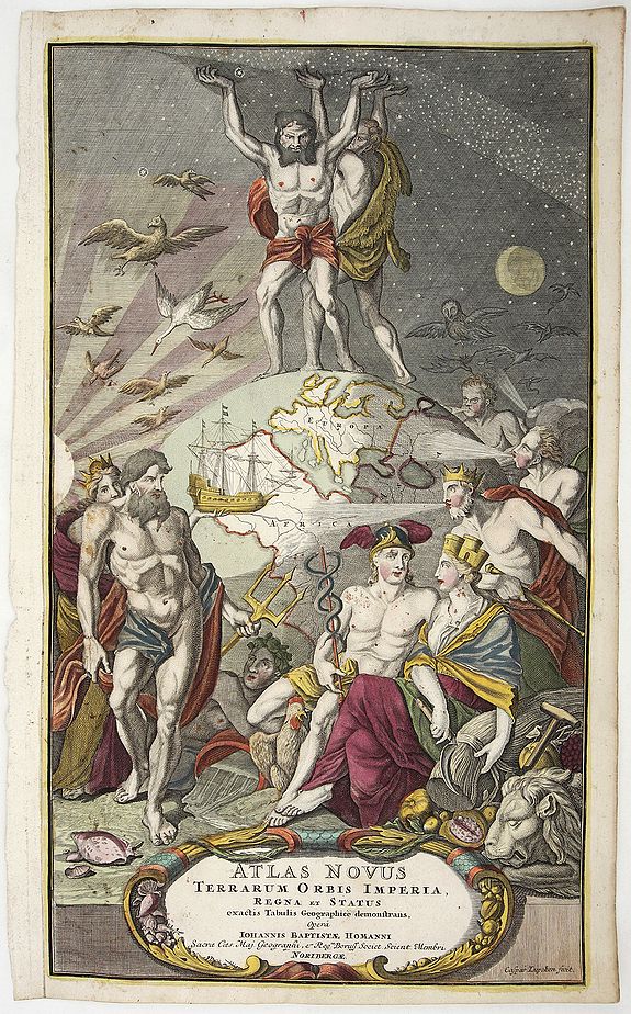 HOMANN, J. B., Atlas Novus Terrarum Orbis Imperia Regna et Status exactis Tabulis Geographice demonstrans . . ., antique map, old maps