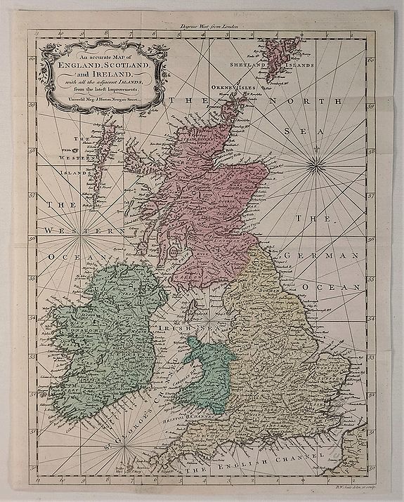 SEALE, R., An Accurate Map of England, Scotland and Ireland. . ., antique map, old maps