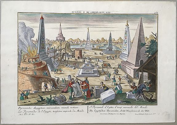 PROBST, G.B., Les Pyramides de l'Egypte., antique map, old maps