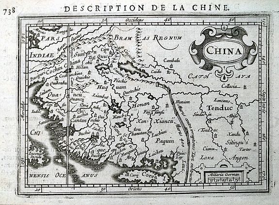 BERTIUS, P., China / Descriptio Chinae., antique map, old maps