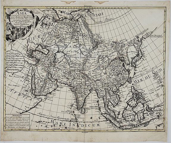 WOLFF, J., Asia Concinnata Secundum Observationes Academiae Regalis Scientiarum . . ., antique map, old maps