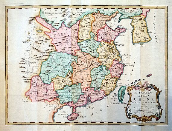 BELLIN, J.N., L'Impero della China., antique map, old maps