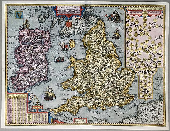 ORTELIUS, Abraham / VRIENTS, Jan Baptista, Angliae et Hiberniae., antique map, old maps