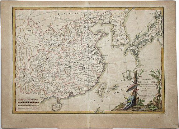 LATTRÉ / BONNE, R., L'EMPIRE DE LA CHINE d'apres l'Atlas Chinois avec les isles du Japon., antique map, old maps