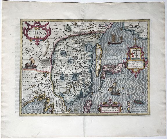MERCATOR, Gerard / HONDIUS, Jodocus., China., antique map, old maps