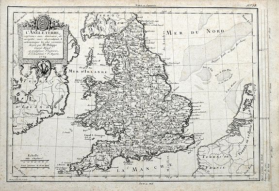 MOITHEY, A. M., L'Angleterre... par Mr. Philippe. . ., antique map, old maps