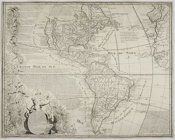 CREPY, J. B. , Amerique., antique map, old maps