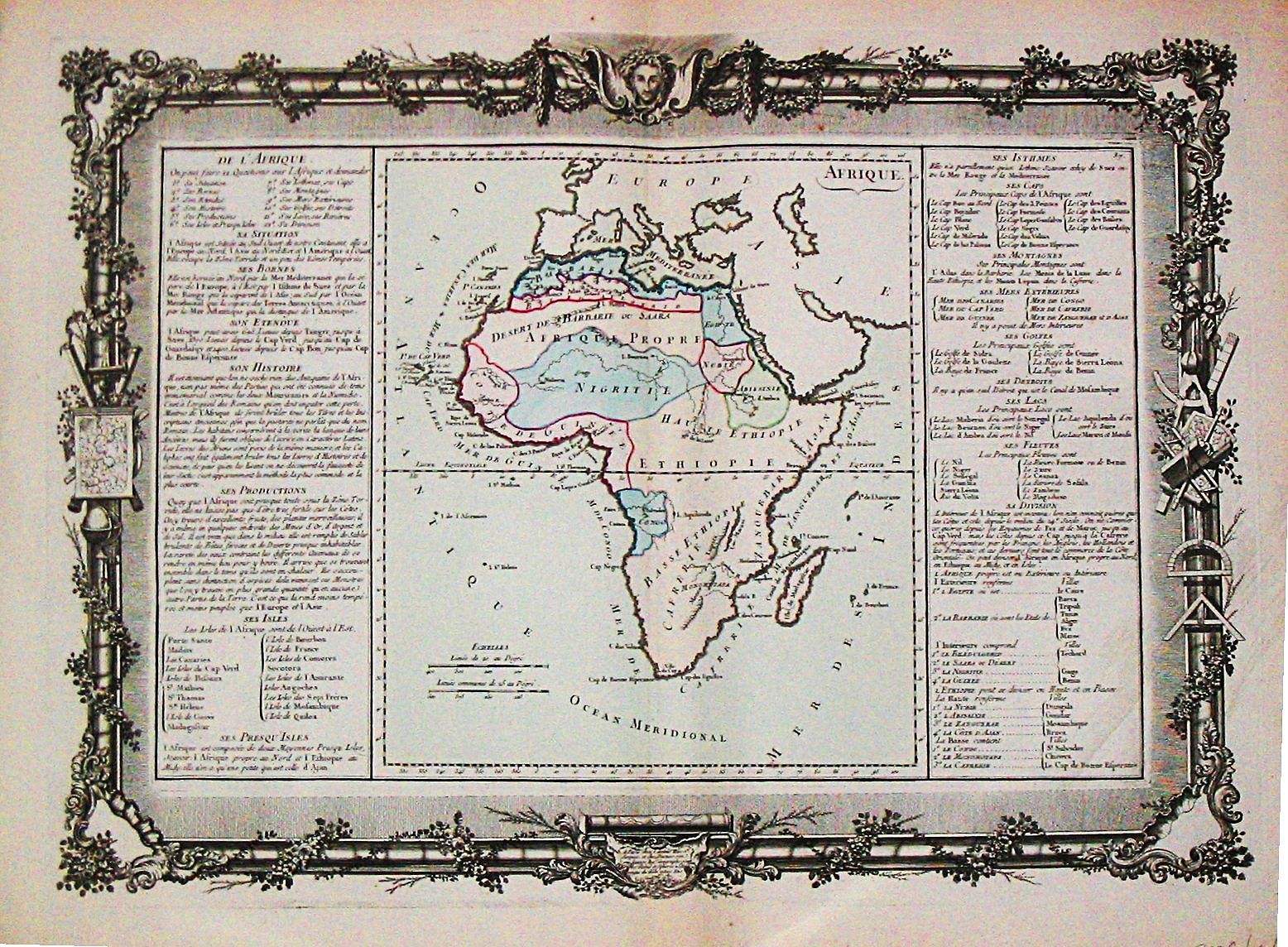 BUY DE MORNAS, C., Map of Africa., antique map, old maps