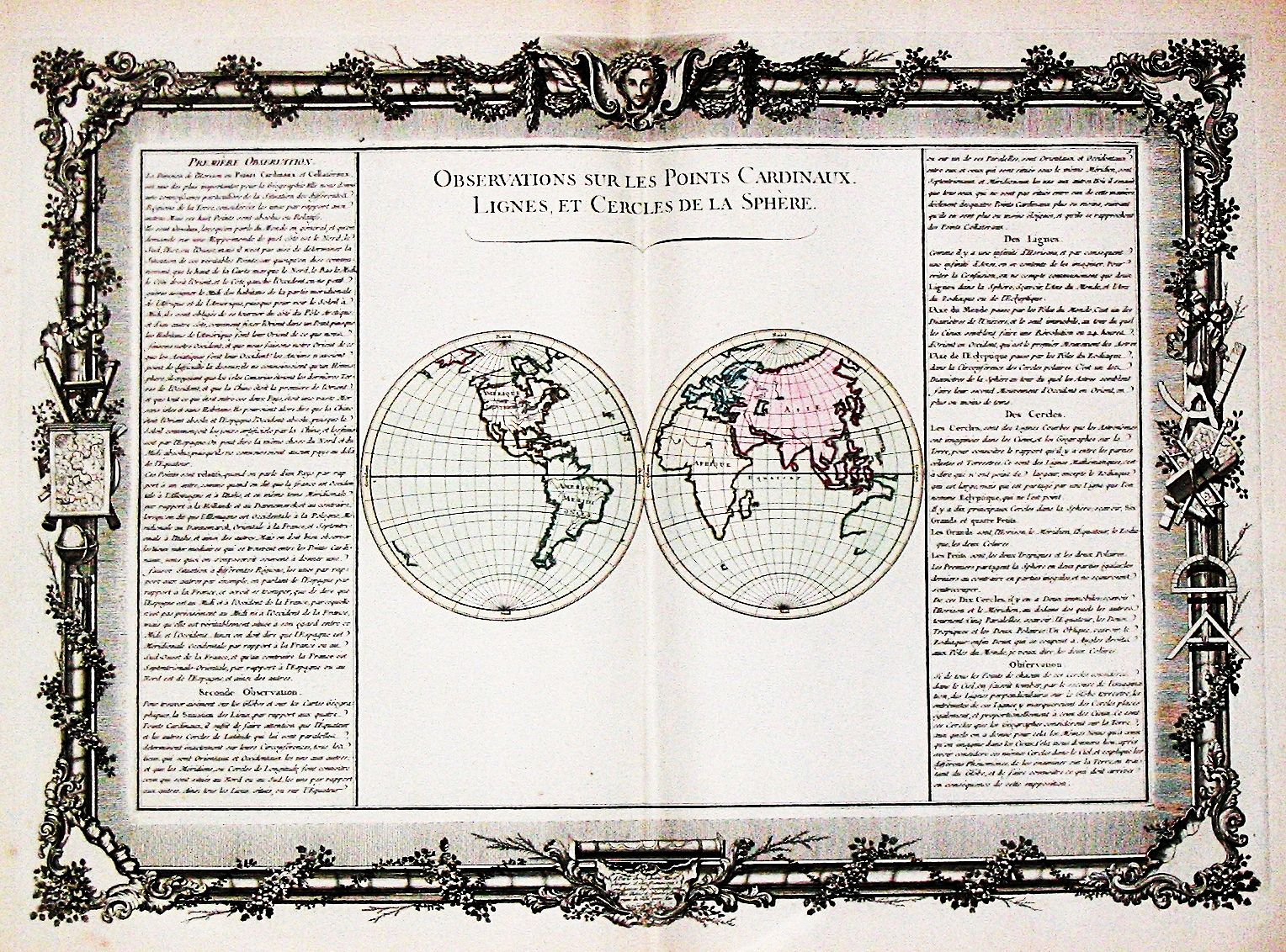 BUY DE MORNAS, C., The world in two hemispheres., antique map, old maps