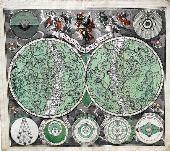 EINMART, G. C., Planisphaerium coeleste., antique map, old maps