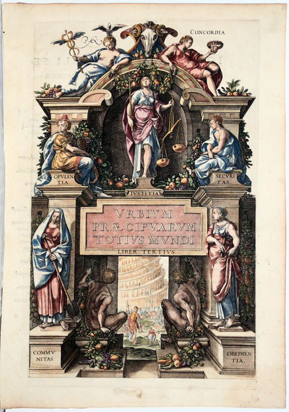 BRAUN, G. / HOGENBERG, F., Urbium Precipuarum Totius Mundi., antique map, old maps