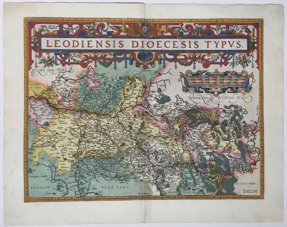 ORTELIUS, Abraham., Leodiensis Dioecesis Typus., antique map, old maps