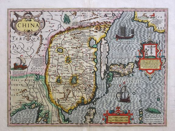 HONDIUS, J., China., antique map, old maps