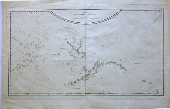 COOK, James., Chart of the NW Coast of America and NE Coast of Asia explored in the years 1778 & 1779. The unshaded parts of the Coast Asia. . ., antique map, old maps